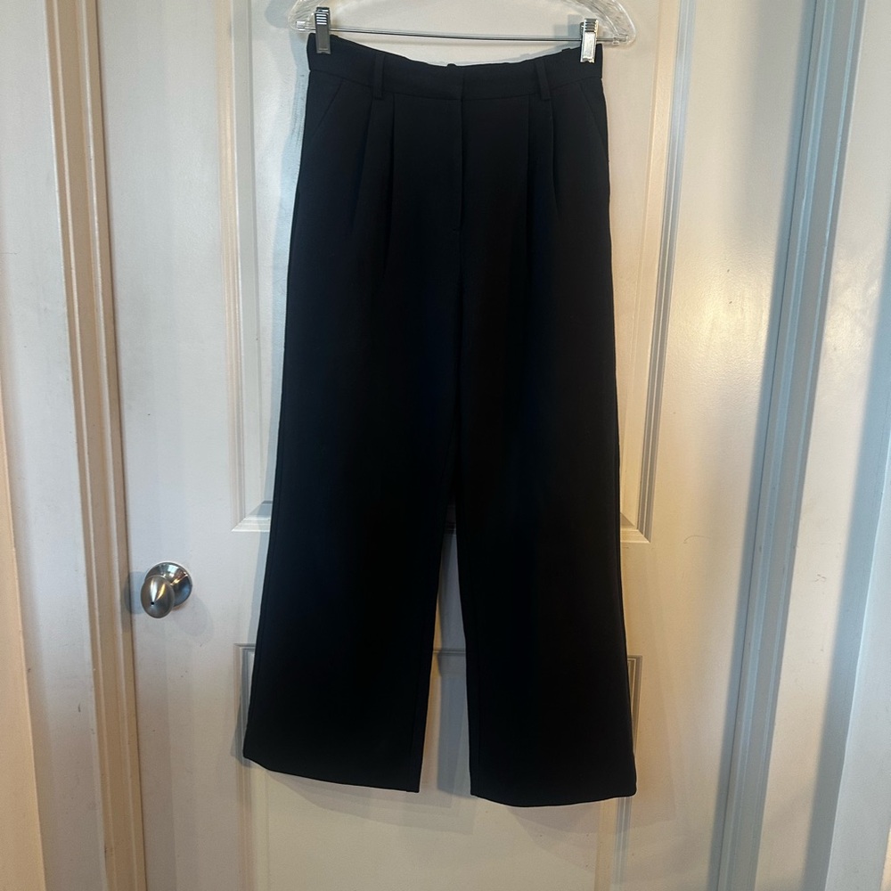 Abercrombie & Fitch Black Wide-Leg Trousers - Picture 10 of 10